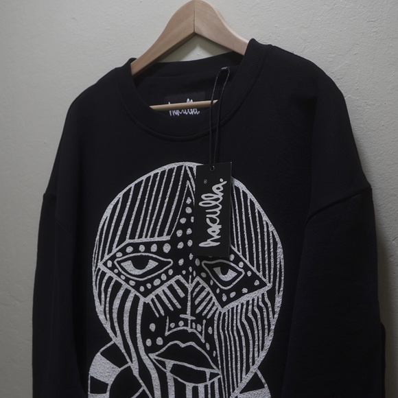 Haculla STRIPE FACE Crew Black XL